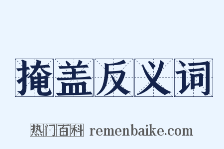 掩盖反义词是什么意思的图片